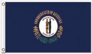 Banderas al por mayor personalizadas del estado, del territorio y de la ciudad banderas de poliéster de 3'x5 'de Kentucky