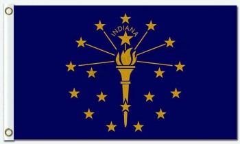 Großhandelsgewohnheitszustand, Gebiet und Stadt kennzeichnet Indiana 3'x5 Polyesterflaggen