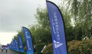 Drapeaux de plume de vente d'usine pour logo personnalisé