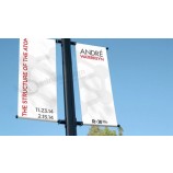 Groothandel aangepaste outdoor hoge kwaliteit rechthoek reclame vlag banner met paal