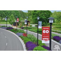 Customized double sided printing outdoor street banners and flags
