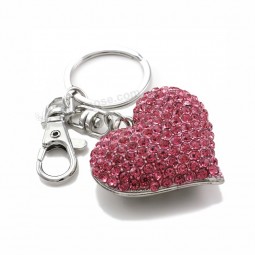 Keychain de forme promotionnelle de coeur de forme avec le logo fait sur commande