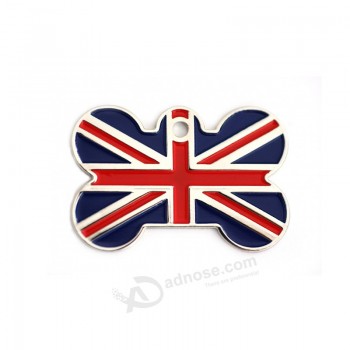 пользовательский дизайн большой британский флаг собака бирка оптом