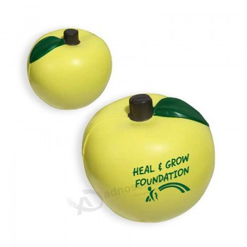 2017 ホット販売されたpuのストレスボールリンゴのストレスボールカスタムスステボール