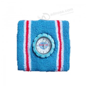 Cheap Wholesale Fashion Cotton Sweatband with Watch