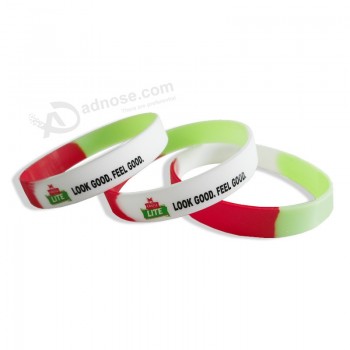 Colorful Silicone Wristband with Costom Logo in Wholesales 2017