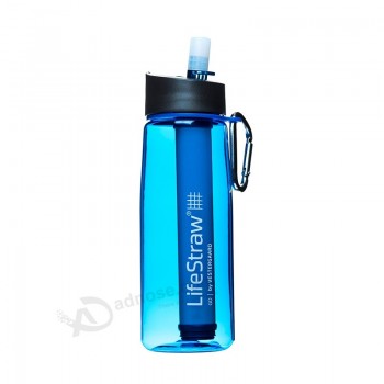 BPA Free Sport Clear Infuser Plastic Water Bottle with Straw Lid
