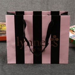 small flat handle kraft paper bag with logo print