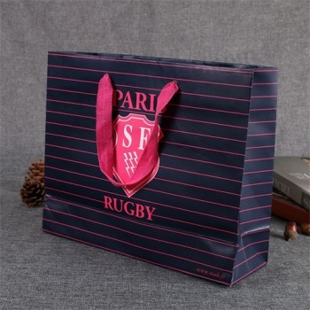 fashionable promotional black art paper gift bags