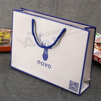 China factory wholesale blue color paper gift bag