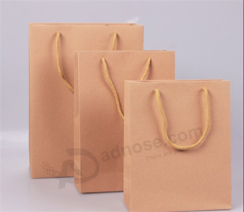 고전적인 디자인 중국 공장 Oem 생산 맞춤 로고 인쇄 갈색 크래프트 멀리 음식 패키지 선물을 가져 가라