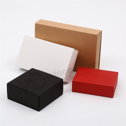 定制印刷标志纸盒可回收牛皮纸购物纸盒