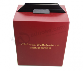 Hаndmаde роскошная золотая фольга штампованные коробки упаковки коробки изготовленные на заказ дешевые бумажные коробки вина подарочные коробки