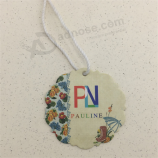 定制彩虹挂标签服装便宜纸秋千标签服装