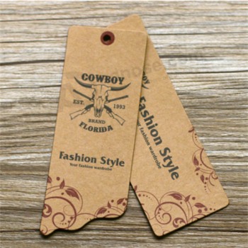 CMYK foaming jeans kids garment brand hang tags vintage garment kraft paper hang tag