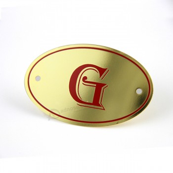Wholesale custom Embossed logo brass name plates with high quality