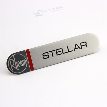 Wholesale Stamping custom shape aluminum name label with high quality