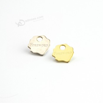 Wholesale price metal gold jewelry tag for custom