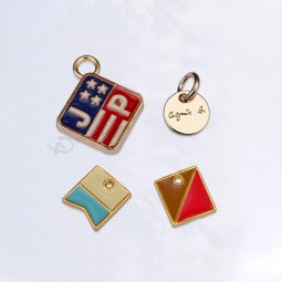 Wholesale Enamel and epoxy metal custom jewelry tag
