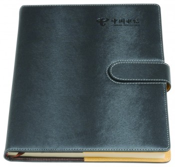 Office Supply Hardcover Custom Leather Notebook with Bookmark