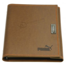 A5/A6 cahier de journal de couverture en cuir pu personnalisée avec serrure