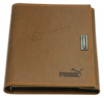 A5/A6 cuaderno diario de la cubierta de cuero de la PU personalizada con cerradura