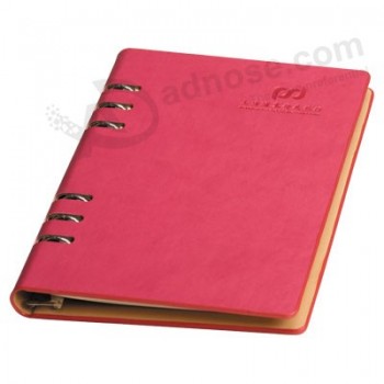 Cuaderno de cuaderno de tapa dura de cuero de pu de diario de papelería personalizado
