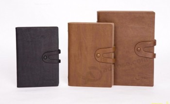 Offset Printing Custom PU Leather Notebook with Lock