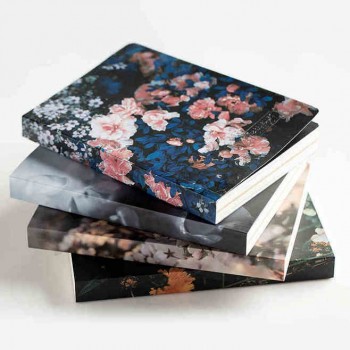 Novo design de papel de arte personalizado capa mole notebook