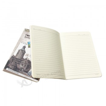 Venta caliente diseño elegante impresión de cuaderno de tapa blanda personalizada