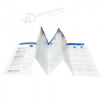 Instruction de produit de papier de décalage pliant/Impression de brochures