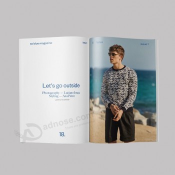 Moda cor cheia design personalizado impressão de revistas