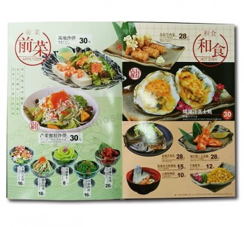 Full-color aangepaste hardcover restaurants menu afdrukken