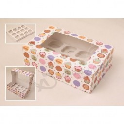Caja de pastel personalizado con caja de embalaje de papel de ventana alimentos