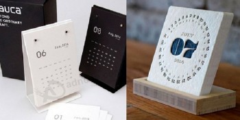 Diseño de lujo papelería personalizada impresión de calendario de escritorio