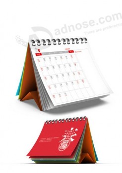 Calendário de mesa personalizado de alta qualidade da cor completa para artigos de papelaria, fonte de escritório
