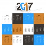 2017 Fancy Design Custom Wall Calendar Printing