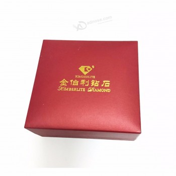 Caja de empaquetado de regalo de joyería personalizada con estampado en caliente
