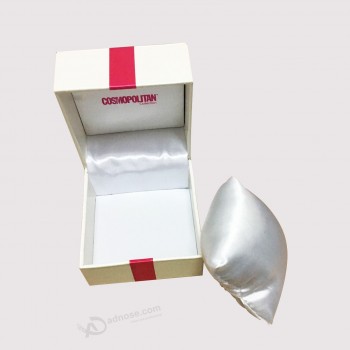 Caja de embalaje de regalo de joyería de cuero de pu personalizada de lujo