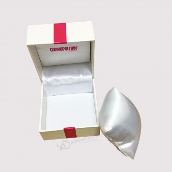 Caja de joyería personalizada de cuero de lujo para el anillo