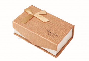 Estampage à chaud personnalisé boîte à bijoux cadeau papier boîte d'impression
