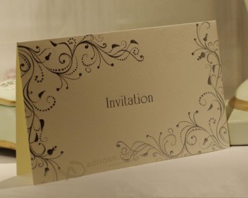 Impresión personalizada de tarjeta de invitación personalizada de alta calidad