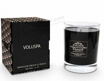Wholesale Professional customized 2017 High Quality Wholesale Black Colour Paper Candle Packaging Boxes (YY-C0007)