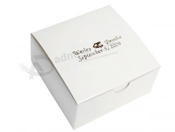 оптовый заказ шикарной конструкции горячий продавая коробку торта коробки белого цвета (уу-к0011)