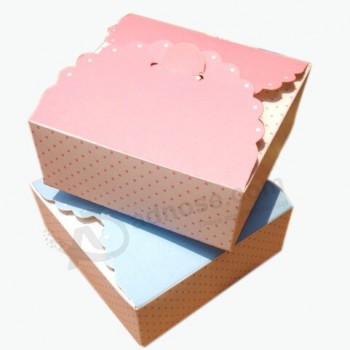 호화스러운 접힌 케이크 상자를위한 도매 주문 로고 (사랑으로 가득 차십시오) (Yy-비0108)