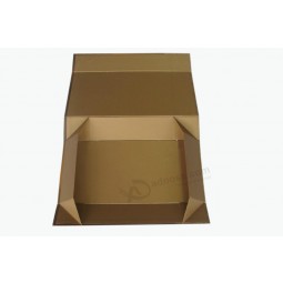 定制与您的徽标高品质的金色纸折叠盒 (YY-湾0250)