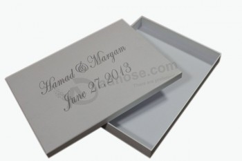 Custom with your logo for High Quality White Colour Rigid Paper Box (YY-B0251)