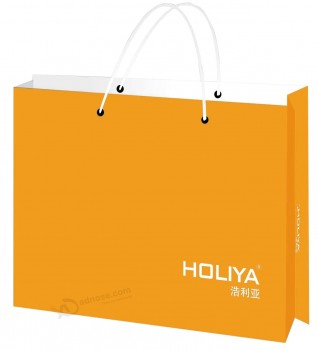 도매 고품질의 노란색 컬러 패션 종이 가방 (와이와이--비0326) 귀하의 로고와 함께
