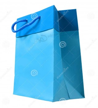 Custom cheap Hot Selling Blue Colour Paper Bag (YY-B0016)