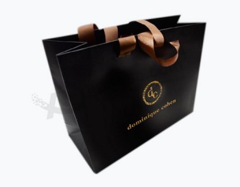 새틴 리본 마감 선물 종이 가방을 뜨거운 판매 (와이와이-비0095) 귀하의 로고와 함께